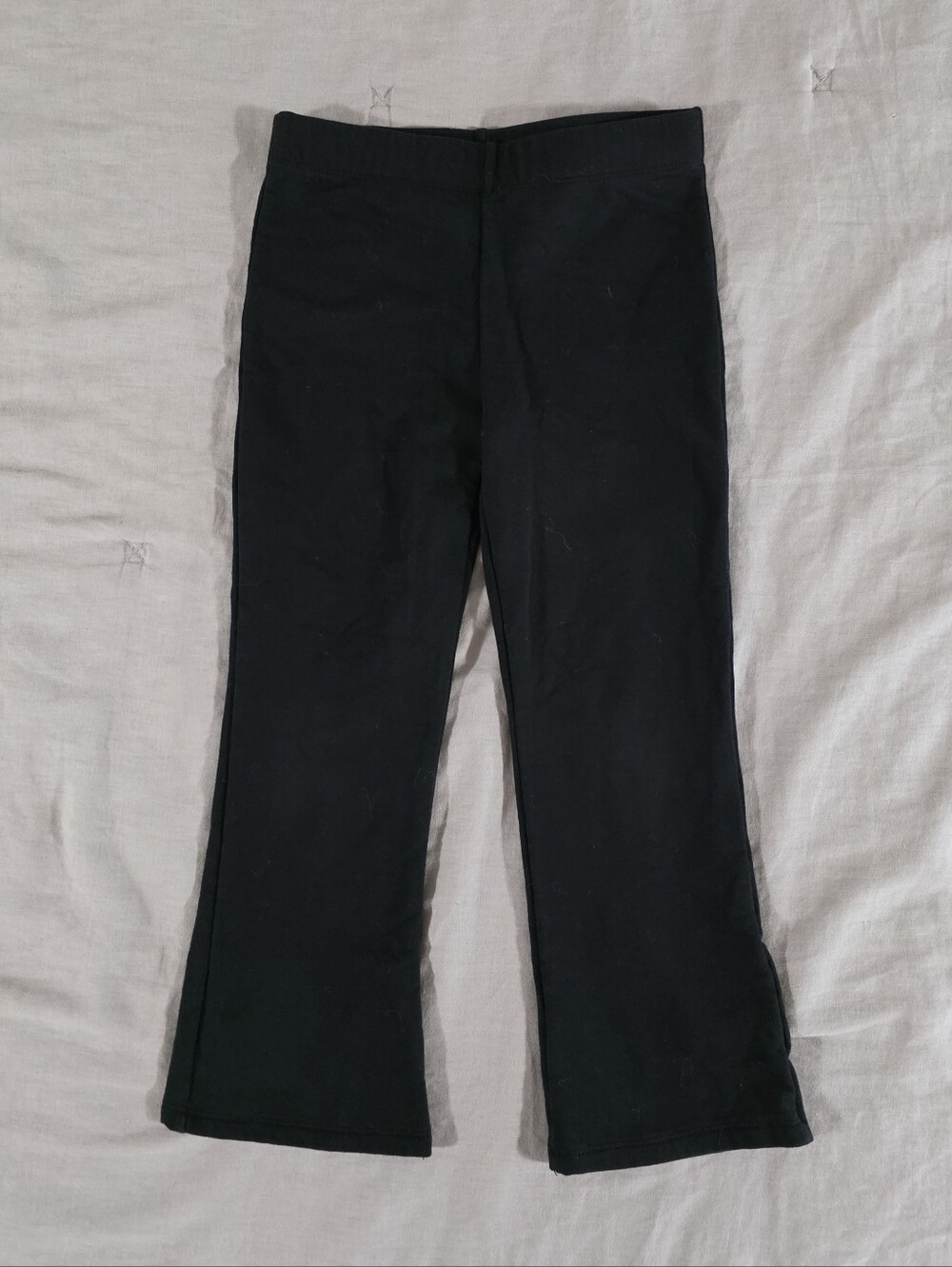 Black Flare Knit Pants Girls Size M 7-8